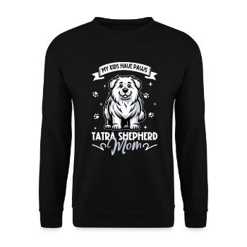 Polski Owczarek Podhalanski Mama - Unisex Sweatshirt - black - Front - Alina (178cm) & Michal (187cm)