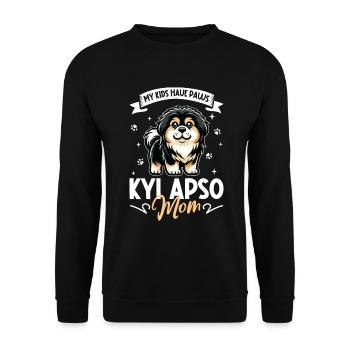 Maman tibétaine Kyi Apso - Sweat-shirt Unisexe - noir - Devant - Alina (178cm) & Michal (187cm)