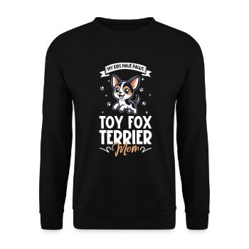 American Toy Terrier Maman - Sweat-shirt Unisexe - noir - Devant - Alina (178cm) & Michal (187cm)