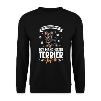 Manchester Terrier Mom - Unisex Sweatshirt - black - Front - Alina (178cm) & Michal (187cm)