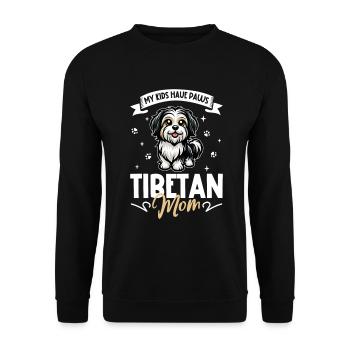 Tibetan Terrier Mom - Unisex Sweatshirt - black - Front - Alina (178cm) & Michal (187cm)