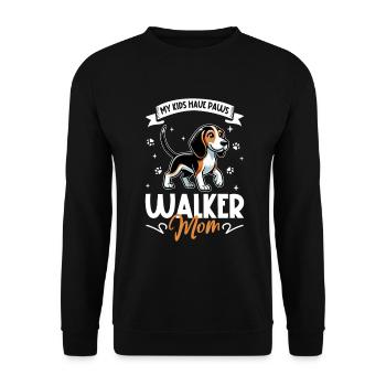 Treeing Walker Coonhound Mama - Unisex Pullover - Schwarz - Vorne - Alina (178cm) & Michal (187cm)