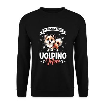 Volpino Italiano Mama - Unisex Sweatshirt - black - Front - Alina (178cm) & Michal (187cm)