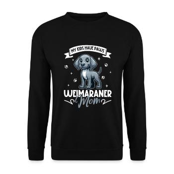 Maman braque de Weimar - Sweat-shirt Unisexe - noir - Devant - Alina (178cm) & Michal (187cm)