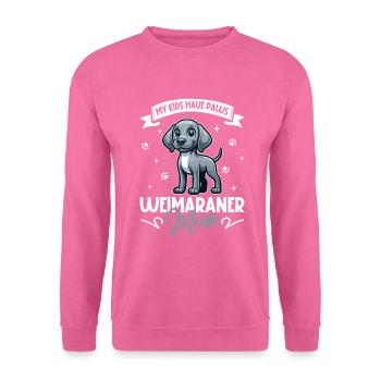 Maman braque de Weimar - Sweat-shirt Unisexe - rose - Devant