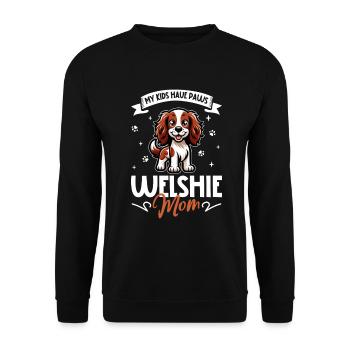 Welsh Springer Spaniel Mom - Unisex Sweatshirt - black - Front - Alina (178cm) & Michal (187cm)