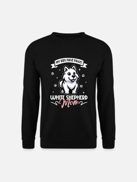 White Shepherd Mom - Unisex Sweatshirt - black