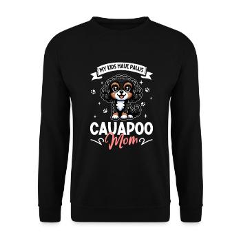Maman Cavapoo - Sweat-shirt Unisexe - noir - Devant - Alina (178cm) & Michal (187cm)