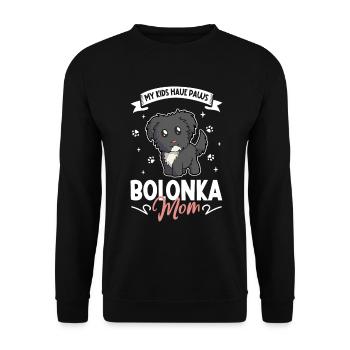 Bolonka Zwetna Mama - Sweat-shirt Unisexe - noir - Devant - Alina (178cm) & Michal (187cm)