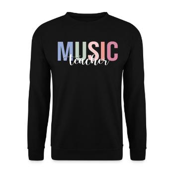 Professeur de musique, musicien d’école - Sweat-shirt Unisexe - noir - Devant - Alina (178cm) & Michal (187cm)