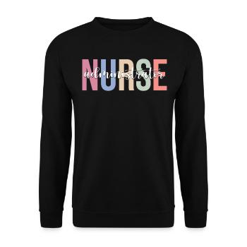 Infirmière Administratrice Soins infirmiers Ges - Sweat-shirt Unisexe - noir - Devant - Alina (178cm) & Michal (187cm)