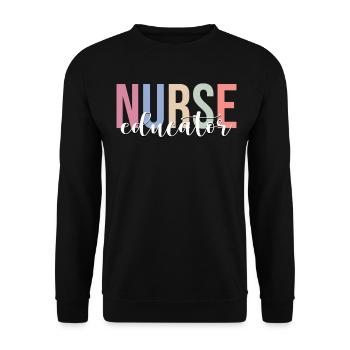 Formation d’instructeur en soins infirmiers - Sweat-shirt Unisexe - noir - Devant - Alina (178cm) & Michal (187cm)