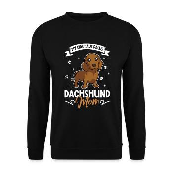Dachshund Mom - Unisex Sweatshirt - black - Front - Alina (178cm) & Michal (187cm)