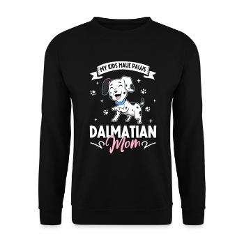 Dalmatiner Mama - Unisex Pullover - Schwarz - Vorne - Alina (178cm) & Michal (187cm)