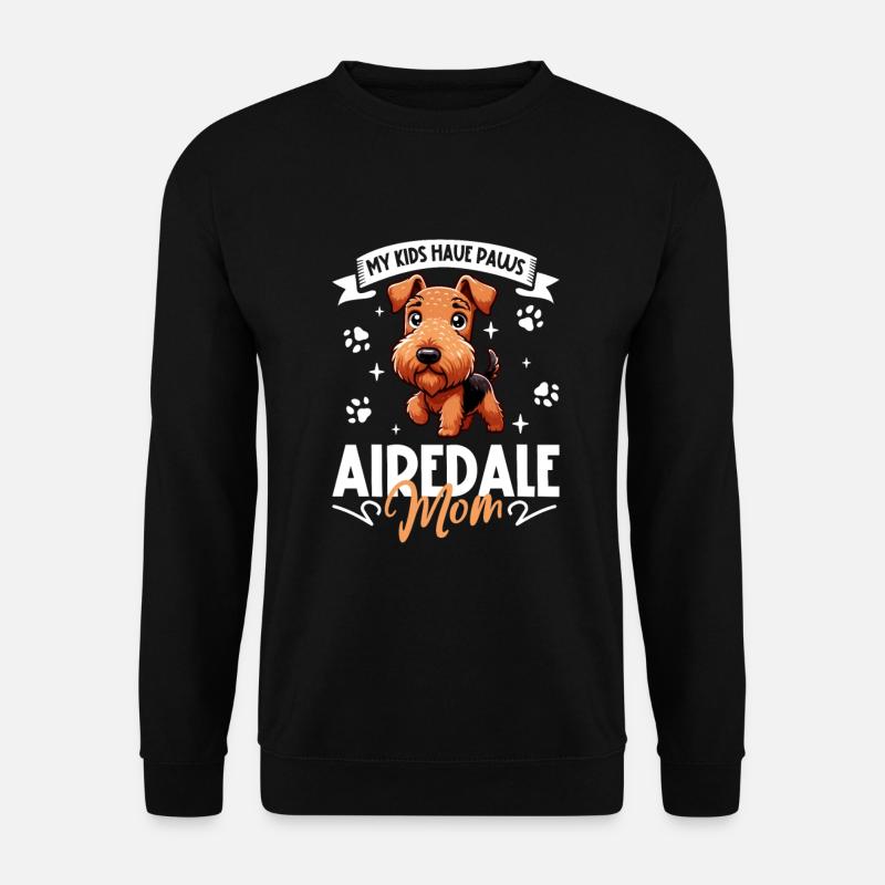 Airedale Terrier Mom - Unisex Sweatshirt - black