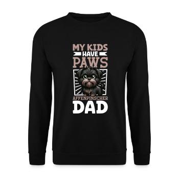 Affenpinscher Papa - Sweat-shirt Unisexe - noir - Devant - Alina (178cm) & Michal (187cm)