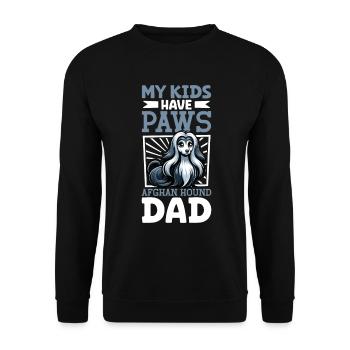 Papa lévrier afghan - Sweat-shirt Unisexe - noir - Devant - Alina (178cm) & Michal (187cm)