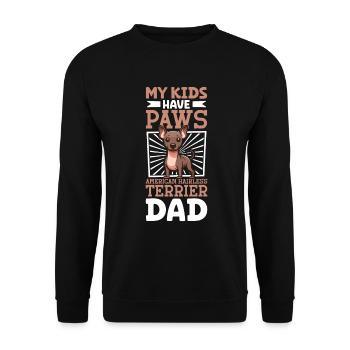 Terrier américain sans poils papa - Sweat-shirt Unisexe - noir - Devant - Alina (178cm) & Michal (187cm)