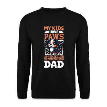 Appenzeller Mountain Dog Dad - Unisex Sweatshirt - black - Front - Alina (178cm) & Michal (187cm)