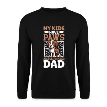 Braque de l'Ariège Papa - Unisex Sweatshirt - black - Front - Alina (178cm) & Michal (187cm)