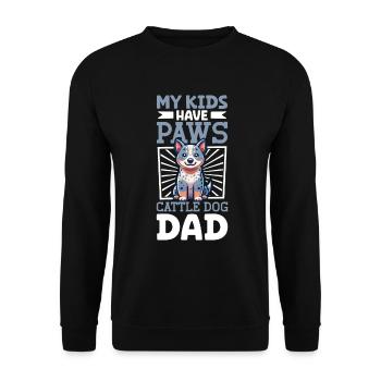 Papa australien de chien de bovin - Sweat-shirt Unisexe - noir - Devant - Alina (178cm) & Michal (187cm)
