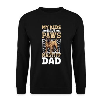 Assyrian Mastiff Papa - Unisex Pullover - Schwarz - Vorne - Alina (178cm) & Michal (187cm)