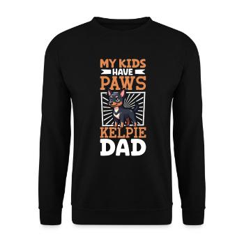 Papa Kelpie australien - Sweat-shirt Unisexe - noir - Devant - Alina (178cm) & Michal (187cm)