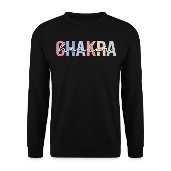 Chakra-Heiler Chakra-Heilung Reiki-Meister - Unisex Pullover - Schwarz - Vorne - Alina (178cm) & Michal (187cm)