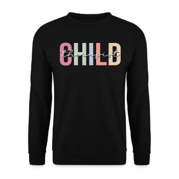 Child Therapist Therapy Child Psychologist - Unisex Sweatshirt - black - Front - Alina (178cm) & Michal (187cm)
