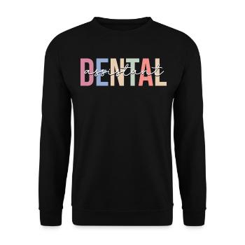 Dental Assistant Dental Hygienist Dentist - Unisex Sweatshirt - black - Front - Alina (178cm) & Michal (187cm)