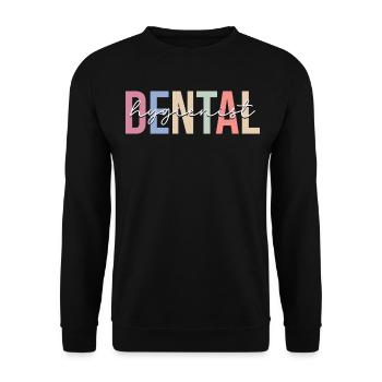 Dental Hygienist Dental Assistant - Unisex Sweatshirt - black - Front - Alina (178cm) & Michal (187cm)