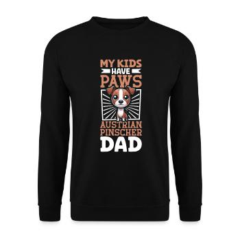 Austrian Pinscher Dad - Unisex Sweatshirt - black - Front - Alina (178cm) & Michal (187cm)