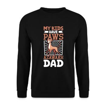 Papa Azawakh - Sweat-shirt Unisexe - noir - Devant - Alina (178cm) & Michal (187cm)