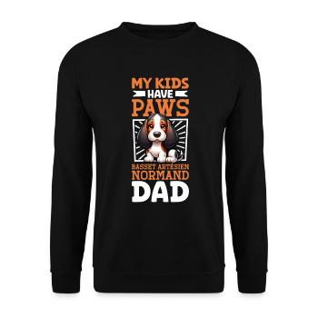 Basset Artésien Normand Papa - Unisex Sweatshirt - black - Front - Alina (178cm) & Michal (187cm)