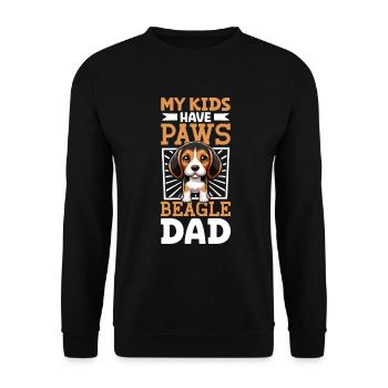Beagle Dad - Unisex Sweatshirt - black - Front - Alina (178cm) & Michal (187cm)
