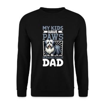 Papa Bearded Collie - Sweat-shirt Unisexe - noir - Devant - Alina (178cm) & Michal (187cm)