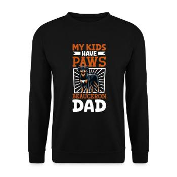 Beauceron Papa - Unisex Pullover - Schwarz - Vorne - Alina (178cm) & Michal (187cm)
