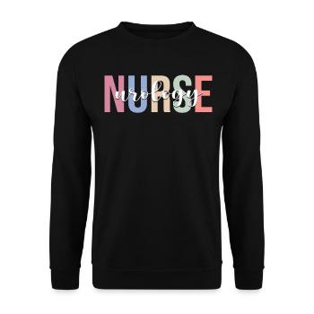 Infirmière en urologie Infirmière Urologue - Sweat-shirt Unisexe - noir - Devant - Alina (178cm) & Michal (187cm)