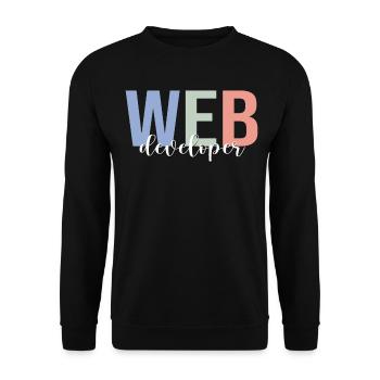 Webentwickler Kodierung Programmierer Programmieru - Unisex Pullover - Schwarz - Vorne - Alina (178cm) & Michal (187cm)