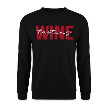 Weinverkostung Weinverkoster Wein trinken - Unisex Pullover - Schwarz - Vorne - Alina (178cm) & Michal (187cm)