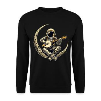 Astronaute Space Moon Bluegrass Banjo - Sweat-shirt Unisexe - noir - Devant - Alina (178cm) & Michal (187cm)