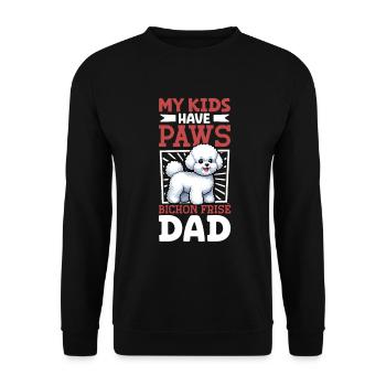 Bichon Frisé Papa - Unisex Pullover - Schwarz - Vorne - Alina (178cm) & Michal (187cm)