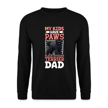 Terrier noir russe papa - Sweat-shirt Unisexe - noir - Devant - Alina (178cm) & Michal (187cm)