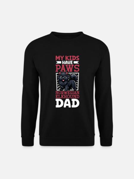 Norwegian Elkhound Dad - Unisex Sweatshirt - black