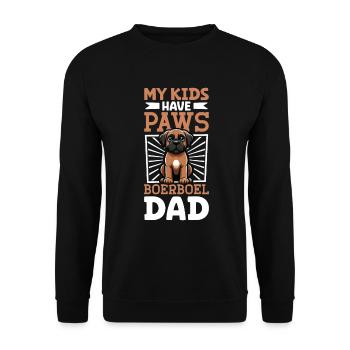Boerboel Papa - Unisex Pullover - Schwarz - Vorne - Alina (178cm) & Michal (187cm)