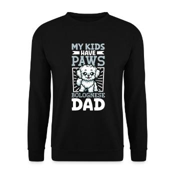 Bolognese dad - Unisex Sweatshirt - black - Front - Alina (178cm) & Michal (187cm)