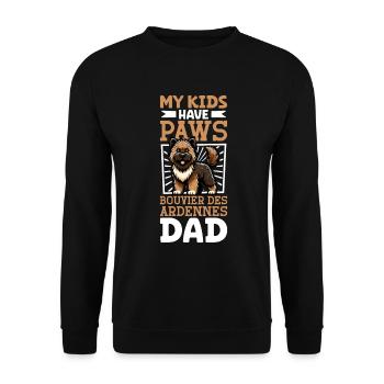 Bouvier des Ardennes Papa - Unisex Pullover - Schwarz - Vorne - Alina (178cm) & Michal (187cm)