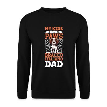 Bracco Italiano Papa - Unisex Sweatshirt - black - Front - Alina (178cm) & Michal (187cm)