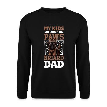 Briard Papa - Unisex Sweatshirt - black - Front - Alina (178cm) & Michal (187cm)