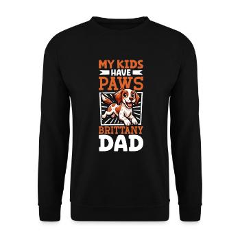 Epagneul Breton Papa - Unisex Pullover - Schwarz - Vorne - Alina (178cm) & Michal (187cm)